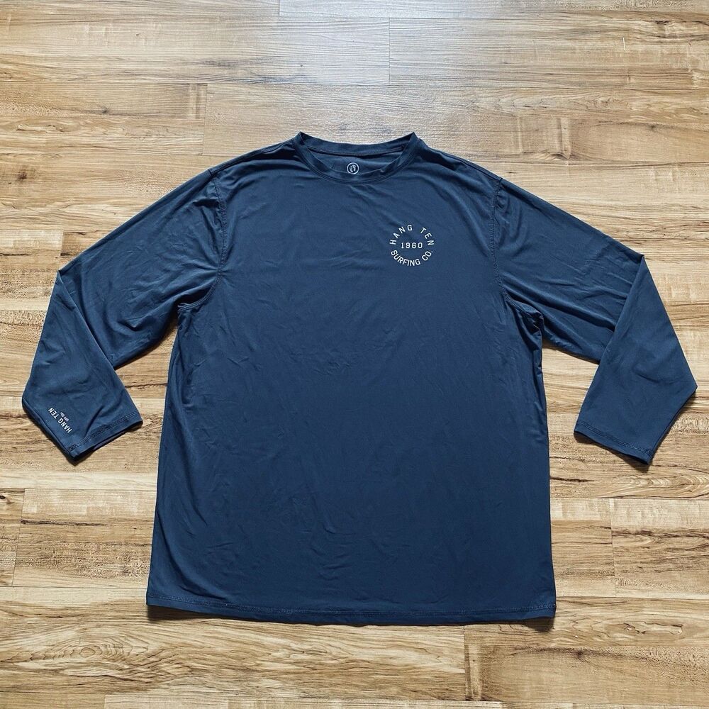 Hang Ten Men XXL Long Sleeve Sun Shirt UPF 50+ Soft Hand Feel Outdoor Travel